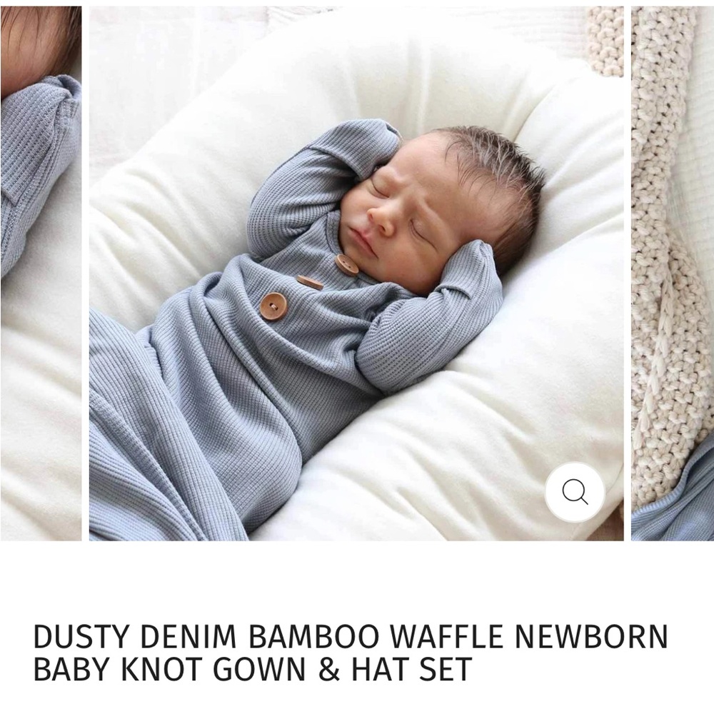 Caden Lane Blue Waffle Hat & Gown